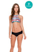 Luli Fama Like A Flame Glam High Neck Top Reversible